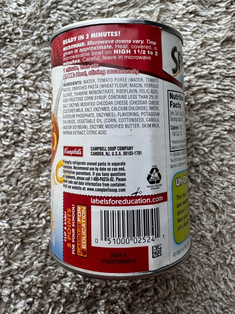 BigMouth Inc Campbell’s SpaghettiOs Can Safe Hidden Stash Secret Storage